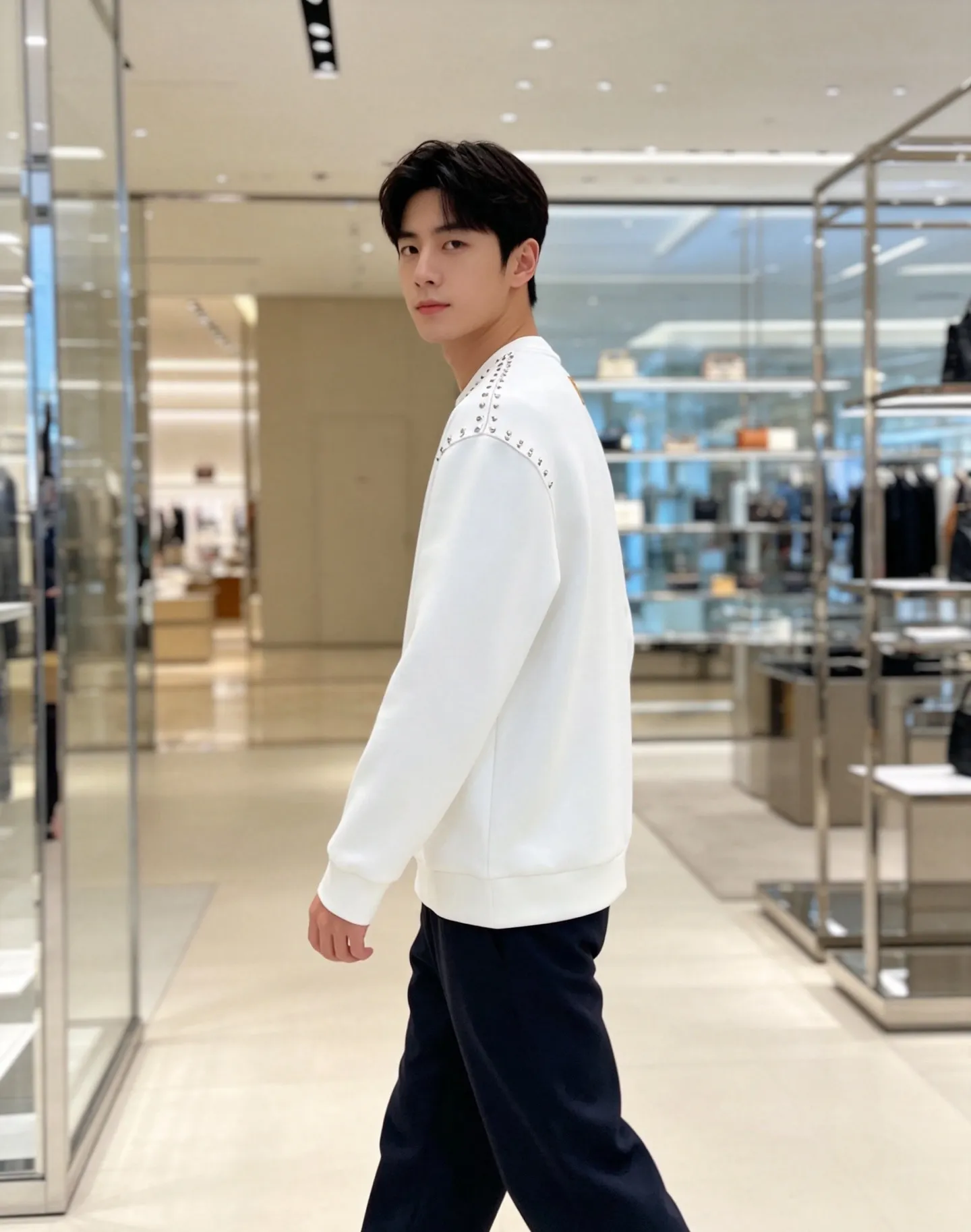 Louis Vuitton/Louis Vuitton Heavy Duty Rivet Crew Neck Sweatshirt